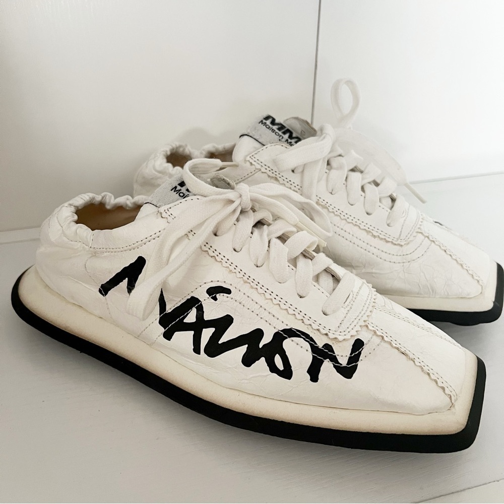 MM6 Maison Margiela White 6 Racer Sneakers - Picture 2 of 11